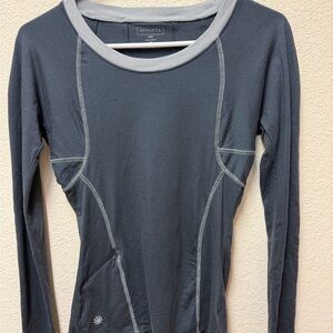 Athleta Charcoal Long Sleeve Top